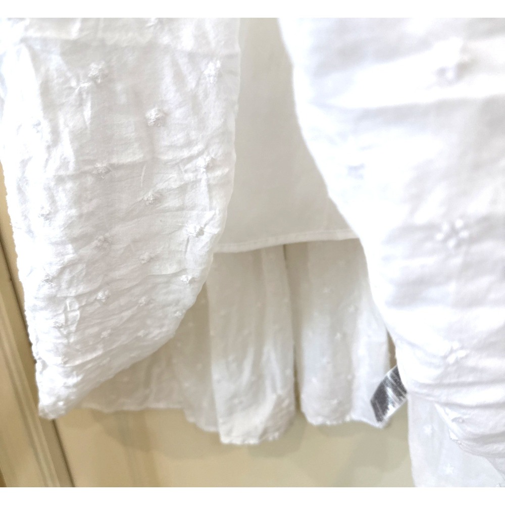 Old Navy White Prairie Tiered Maxi Dress Sz M Embroidered Floral Cottagecore - Picture 5 of 10